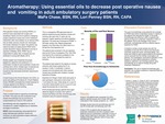 Aromatherapy: Using Essential Oils to Decrease Post Operative Nausea and Vomiting in Adult Ambulatory Surgery Patients by Ma Fe Chase and Lori Penney